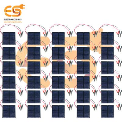 70mm x 70mm 6V 100mAh Square shape polycrystalline mini epoxy solar panels with crocodile alligator clip pack of 50pcs